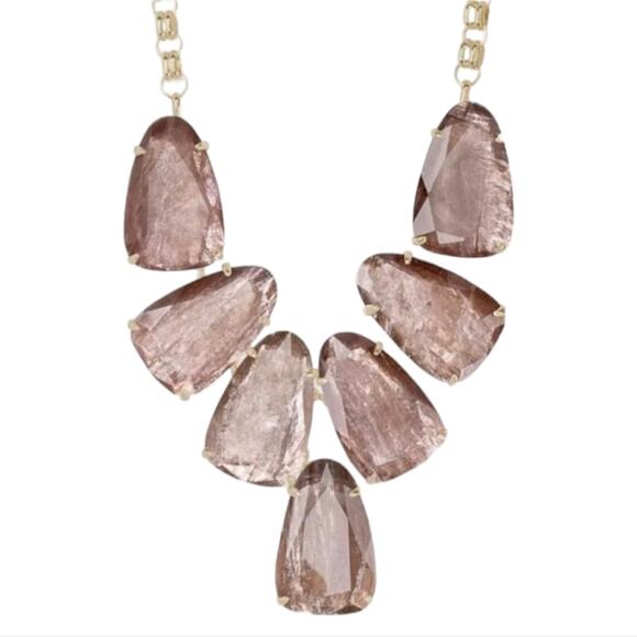 Kendra Scott Harlow Pale‎ Purpleish Pink Large Statement Necklace New! - Picture 1 of 9